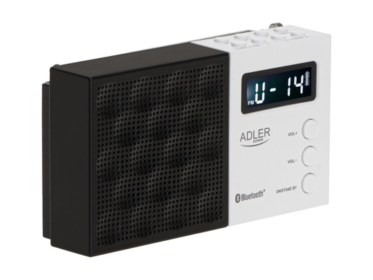 Adler | Digital Radio - PLL AM / FM | AD 1908 | Alarm function | White / Black