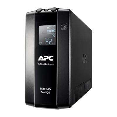 Schneider Electric APC Back-UPS Pro, Tower, 6x IEC C13 outlets, AVR, LCD, user-replaceable battery | BR900MI | 900 VA | 540 W | 230 V