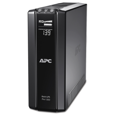 Schneider Electric APC Back-UPS Pro, Tower, 10x IEC C13 outlets, AVR, LCD, user-replaceable battery | BR1500GI | 1500 VA | 865 W | 230 V