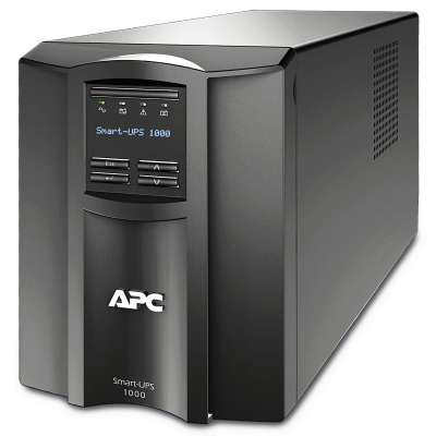 Schneider Electric APC Smart-UPS, Tower, 8x IEC C13 outlets, SmartConnect Port+SmartSlot, AVR, LCD | SMT1000IC | 1000 VA | 700 W | 230 V