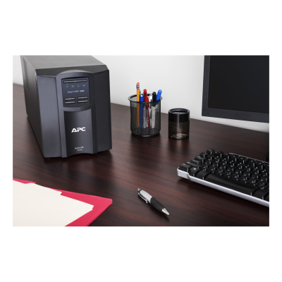 Schneider Electric APC Smart-UPS, Tower, 8x IEC C13 outlets, SmartConnect Port+SmartSlot, AVR, LCD | SMT1000IC | 1000 VA | 700 W | 230 V