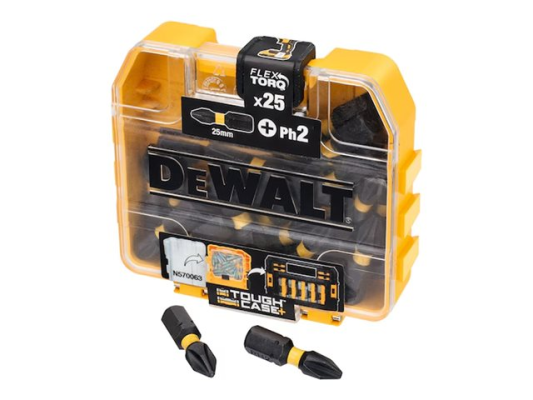 DEWALT DT70555T-QZ Extreme FLEXTORQ 25pc Set PH2 25mm in Small Bulk Storage Case