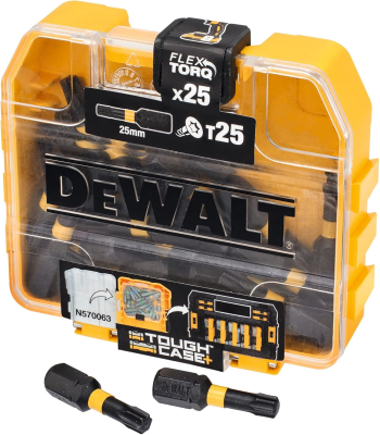 DEWALT DT70558T-QZ Extreme FLEXTORQ 25pc Set T25 25mm in Small Bulk Storage Case