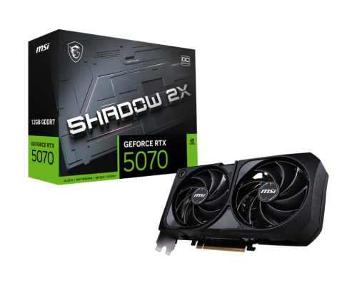 MSI GeForce RTX 5070 12G SHADOW 2X OC Bulk Pack | NVIDIA | 12 GB | GeForce RTX 5070 | GDDR7 | HDMI ports quantity 1 | PCI Express Gen 5