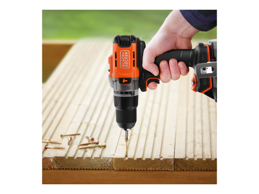 BLACK & DECKER 18V Drill Driver with 2x2.0 Ah Batteries | BCD383D2XK-QW