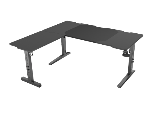 Genesis Gaming Desk | Holm 160 Modular Corner | Black / Anthracite
