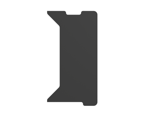 Genesis | Holm Modular Side Desk Top Right 40cm | NDS-2279 | Anthracite Black