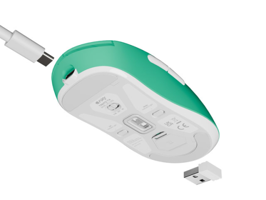 Fury | Gaming Mouse | Tanto T4 | Wired / Wireless | 2.4 GHz, Bluetooth, USB | Mint