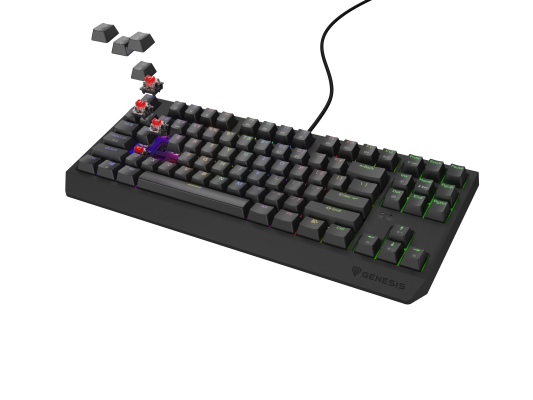 Genesis THOR 230 TKL | Mechanical Gaming Keyboard | Wired | US | Black | USB Type-A | Linear