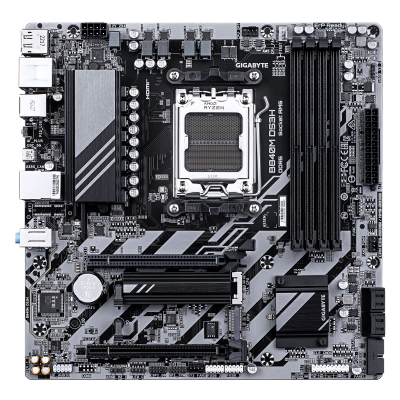 Gigabyte B840M DS3H | Processor family AMD | Processor socket AM5 | DDR5 | Supported hard disk drive interfaces SATA, M.2 | Number of SATA connectors 4