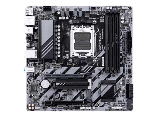 Gigabyte B840M DS3H | Processor family AMD | Processor socket AM5 | DDR5 | Supported hard disk drive interfaces SATA, M.2 | Number of SATA connectors 4