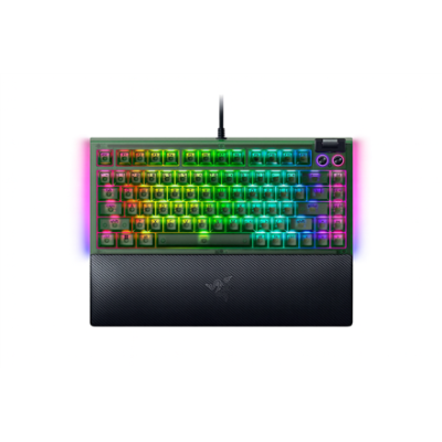 Razer BlackWidow V4 75% | Mechanical Gaming keyboard | Wired | US | Phantom Green Edition | Razer Mechanical Switches (Tactile)