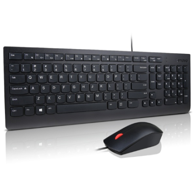 Lenovo Essential | Keyboard and Mouse Combo | Wired | US Euro | Black