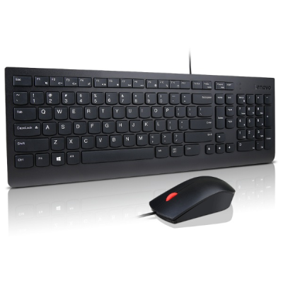Lenovo Essential | Keyboard and Mouse Combo | Wired | US Euro | Black