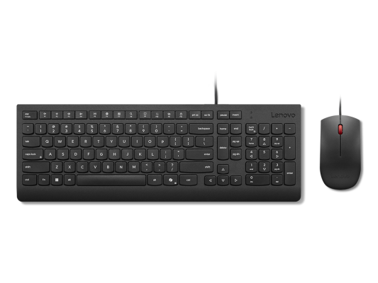 Lenovo Essential Wired Combo Keyboard and Mouse | Keyboard and Mouse Set | Wired | Mouse included | Nordic | Black