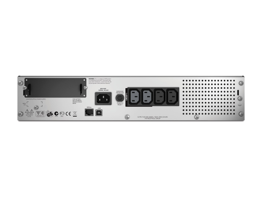 Schneider Electric APC Smart-UPS, Line Interactive, Rackmount 2U, 230V, 4x IEC C13 outlets, SmartSlot, AVR, LCD | SMT750RMI2U | 750 VA | 500 W