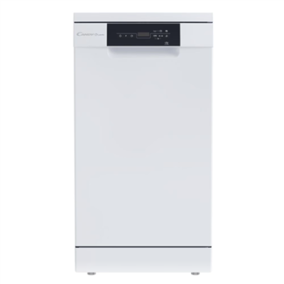 Candy Dishwasher | CDPH 2D1047W-01 | Free standing | Width 45 cm | Number of place settings 10 | Number of programs 7 | Energy efficiency class E | Display | White