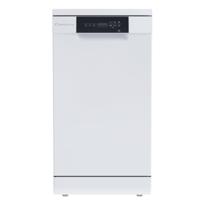 Candy Dishwasher | CDPH 2D1047W-01 | Free standing | Width 45 cm | Number of place settings 10 | Number of programs 7 | Energy efficiency class E | Display | White