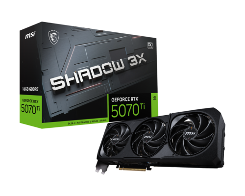 MSI GeForce RTX 5070 Ti 16G SHADOW 3X OC Bulk Pack | NVIDIA | 16 GB | GeForce RTX 5070 Ti | HDMI ports quantity 1 | PCI Express Gen 5