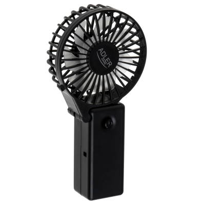Adler Foldable mini fan | AD 7336 | Desk fan | Black | Diameter 6.5 cm | Number of speeds 1