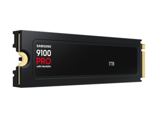 Samsung 9100 PRO With Heatsink | 1000 GB | SSD form factor M.2 2280 | Solid-state drive interface PCIe 5.0 NVMe | Read speed 14800 MB / s | Write speed 13400 MB / s