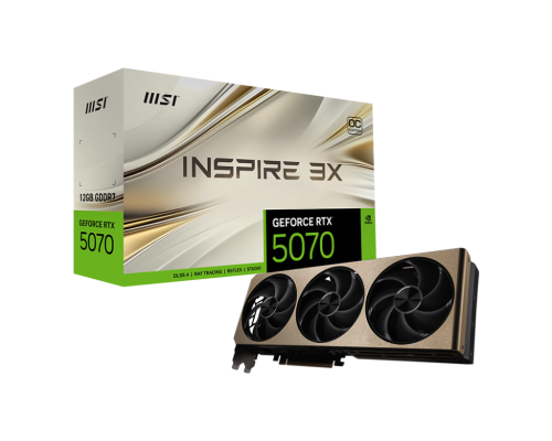 MSI GeForce RTX 5070 12G INSPIRE 3X OC | NVIDIA | 12 GB | GeForce RTX 5070 | GDDR7 | HDMI ports quantity 1 | PCI Express Gen 5