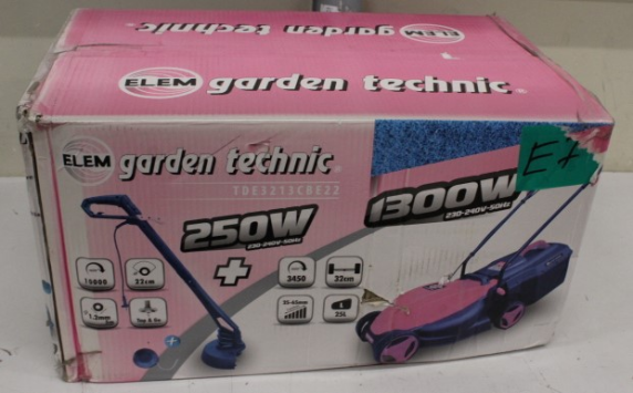 SALE OUT. Electric lawn mower ELEM, 1300 W, 32 cm, 25 l, includes 250 W trimmer | Sourcing | DAMAGED PACKAGING