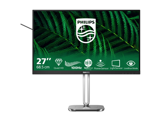 Philips | 27B2G5500 / 00 | 27 " | IPS | 16:9 | 100 Hz | 4 ms | 2560 x 1440 pixels | 300 cd / m² | HDMI ports quantity 2