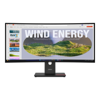 Lenovo | ThinkVision | T34WD-40 | 34 " | VA | 21:9 | 120 Hz | 4 ms | 3440 x 1440 pixels | 300 cd / m² | HDMI ports quantity 1 | Eclipse black | Warranty 36 month(s)