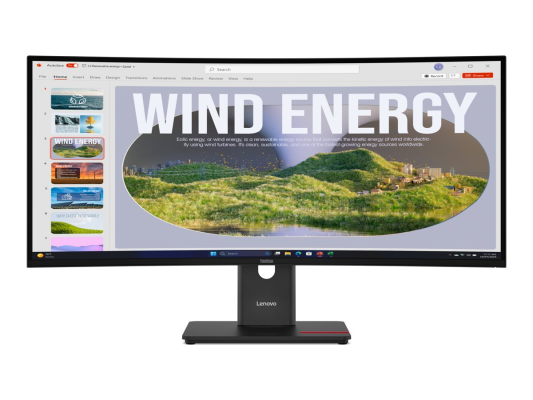 Lenovo | ThinkVision | T34WD-40 | 34 " | VA | 21:9 | 120 Hz | 4 ms | 3440 x 1440 pixels | 300 cd / m² | HDMI ports quantity 1 | Eclipse black | Warranty 36 month(s)