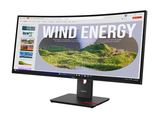 Lenovo | ThinkVision | T34WD-40 | 34 " | VA | 21:9 | 120 Hz | 4 ms | 3440 x 1440 pixels | 300 cd / m² | HDMI ports quantity 1 | Eclipse black | Warranty 36 month(s)
