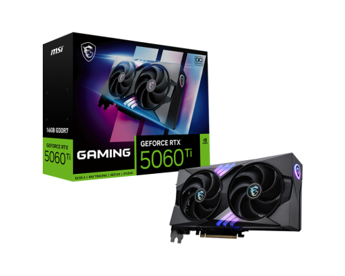 MSI GeForce RTX 5060 Ti 16G GAMING OC | NVIDIA | 16 GB | GeForce RTX 5060 Ti | GDDR7 | HDMI ports quantity 1 | PCI Express Gen 5 x16 (uses x8)