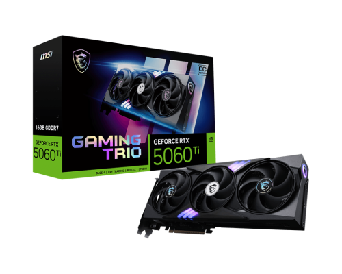MSI GeForce RTX 5060 Ti 16G GAMING TRIO OC | NVIDIA | 16 GB | GeForce RTX 5060 Ti | GDDR7 | HDMI ports quantity 1 | PCI Express Gen 5 x16 (uses x8)