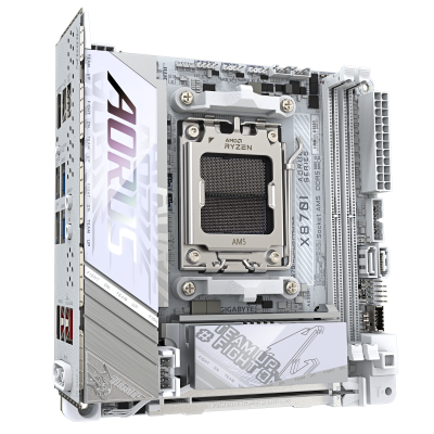Gigabyte X870I AORUS PRO ICE | Processor family AMD | Processor socket AM5 | DDR5 SDRAM | Supported hard disk drive interfaces M.2, SATA | Number of SATA connectors 2