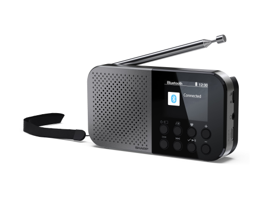 Sharp OSAKA Pocket / Handheld Portable Digital Radio | DR-P520(GY) | Bluetooth