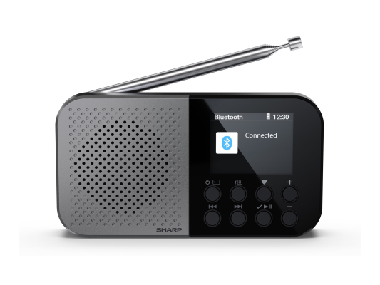 Sharp OSAKA Pocket / Handheld Portable Digital Radio | DR-P520(GY) | Bluetooth