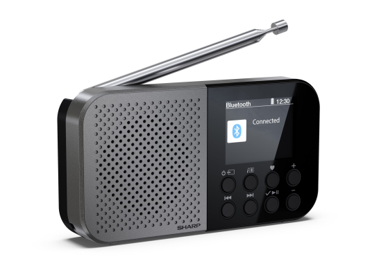 Sharp OSAKA Pocket / Handheld Portable Digital Radio | DR-P520(GY) | Bluetooth