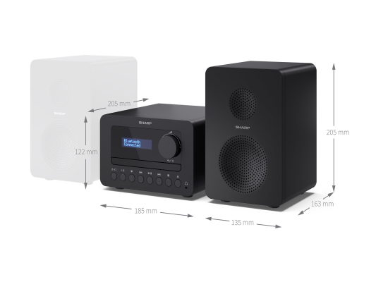 Sharp TOKYO FM Hi-Fi Micro System | XL-B514(BK) | AUX in | Bluetooth | CD player | FM radio