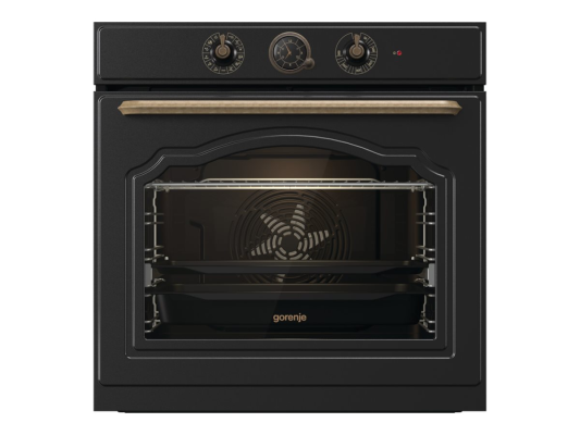 Gorenje Oven | BOS67372CLB | 77 L | Electric | AquaClean | Mechanical control | Steam function | Height 59.5 cm | Width 59.5 cm | Black