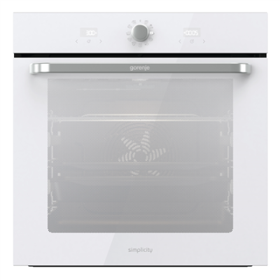 Gorenje Oven | BOS6737SYW | 77 L | Electric | AquaClean | Mechanical control | Steam function | Height 59.5 cm | Width 59.5 cm | White