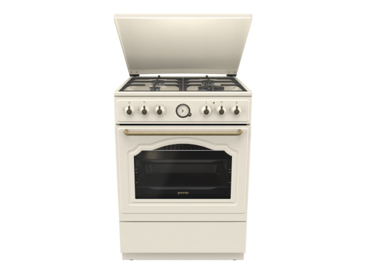 Gorenje Cooker | GKS6C71CLI | Hob type Gas | Oven type Electric | Gold | Width 60 cm | Depth 60 cm | 71 L