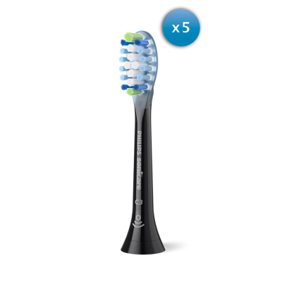 Philips | Toothbrush Heads | HX9045 / 88 Sonicare Premium Plaque Defence | Heads | For adults | Number of brush heads included 5 | Black