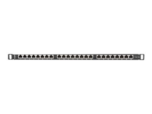 Lanberg | Patch panel 24 port 0.5U 19" CAT.5E FTP with cable organizer shielded | PPS5-0024-B