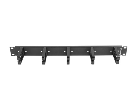 Lanberg 19" cable management panel with 5 plastic holders 1U type B | AK-1202-B | Black