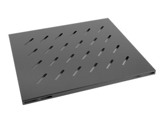 Lanberg 19" fixed shelf 1U / 465x515mm, max load capacity up to 120kg | AK-1003-B | Black