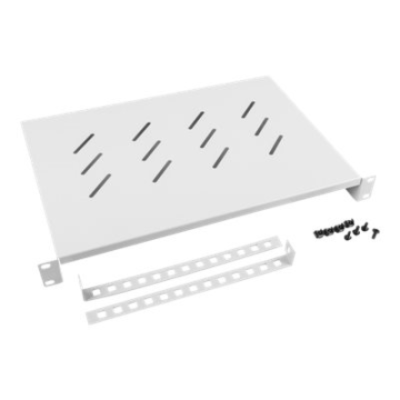 Lanberg 19" fixed shelf 1U / 483x300mm, max load capacity up to 25kg | AK-1004-S | Grey