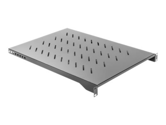 Lanberg 19" fixed shelf 1U / 483x700mm, max load capacity up to 15kg | AK-1010-B | Black