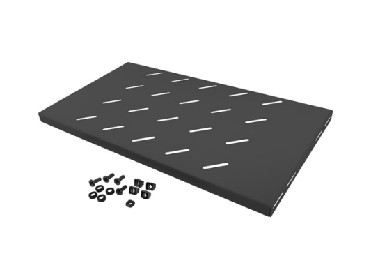 Lanberg 19" fixed shelf 1U / 486x270mm, max load capacity up to 120kg | AK-1001-B | Black