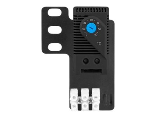 Lanberg Closed-loop thermostat 10A for rack cabinets with 19" ear and terminal block | AK-1505-B | Black