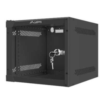 Lanberg | Rack cabinet 10" wall-mount 4U / 280x310 (flat pack) with glass door | WF10-2304-10B | Black